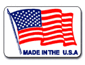USA-2 (3" x 2") "Made in USA" (White Gloss)